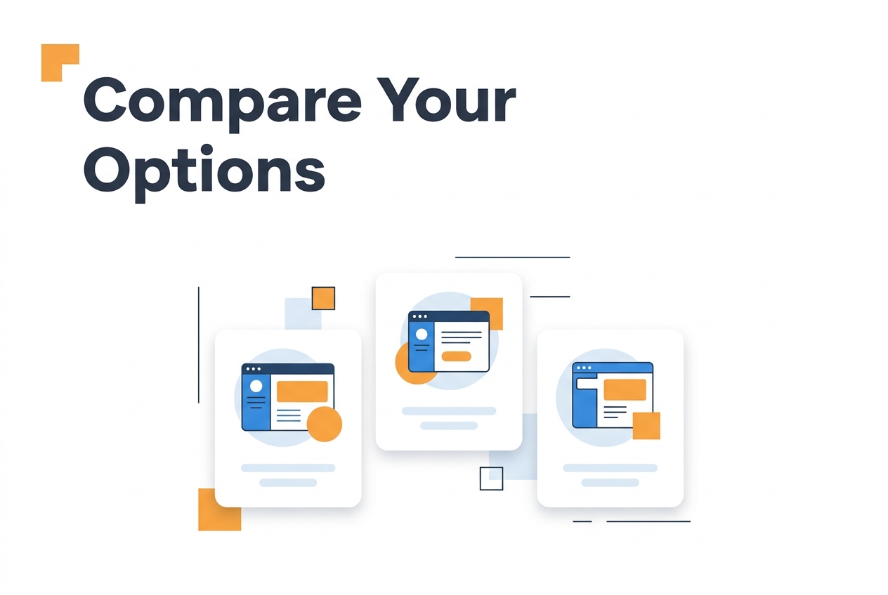 The Psychology of Trust: Why Faces Convert Better Than Text 2 Comparison illustration for What makes visitors trust a website they have never seen before