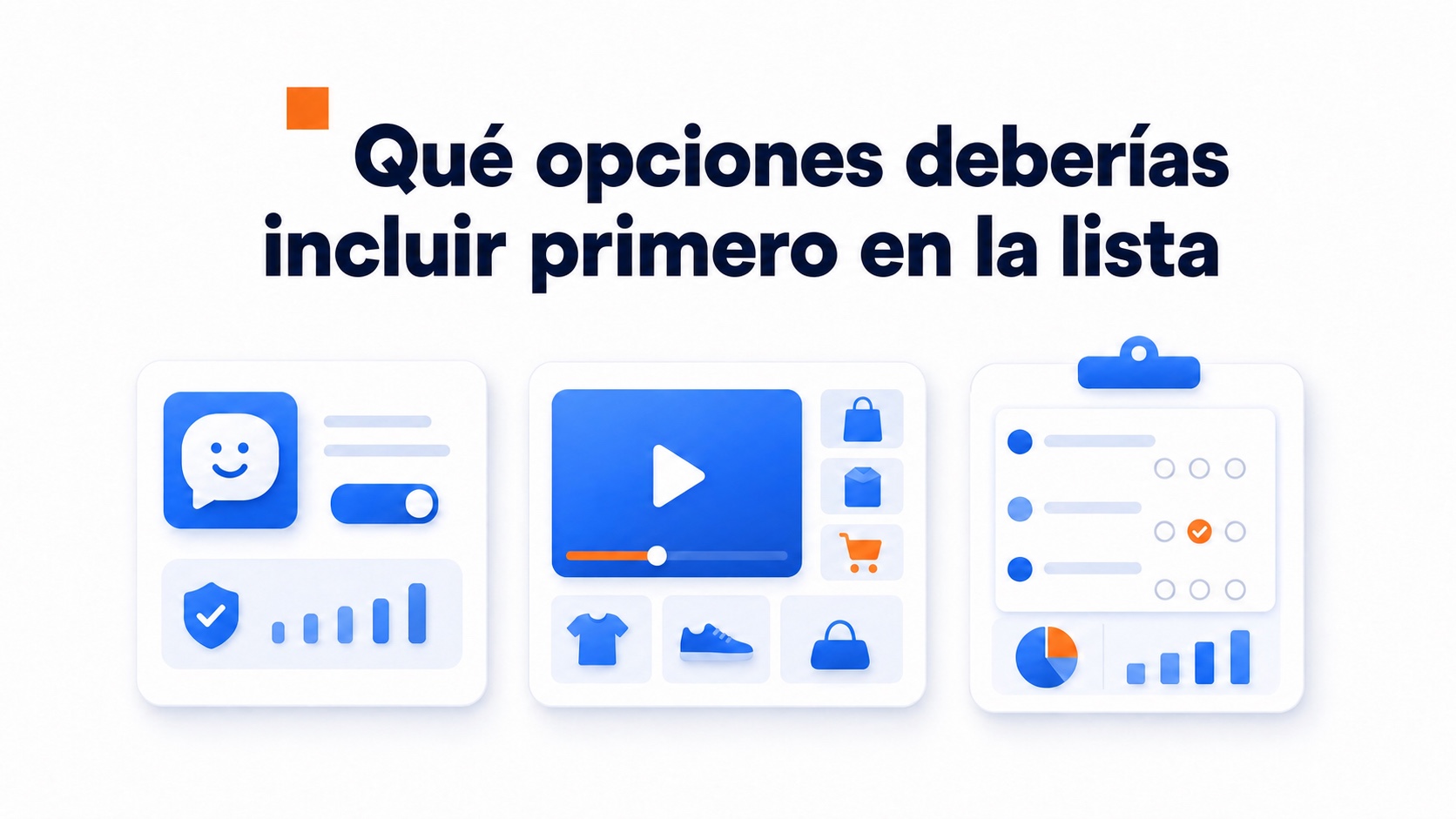 Ilustración de opciones para comparar al elegir un videowidget