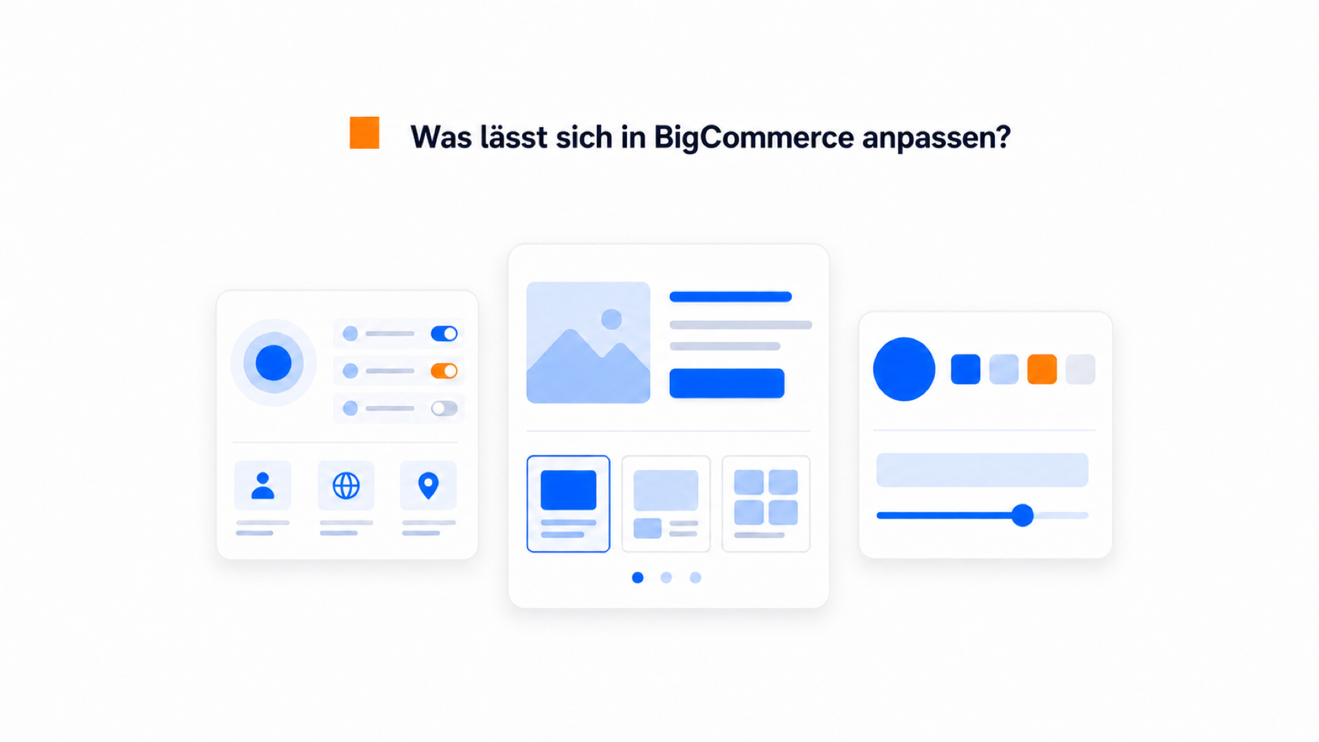 Vergleichsillustration für Videowidgets in BigCommerce-Shops