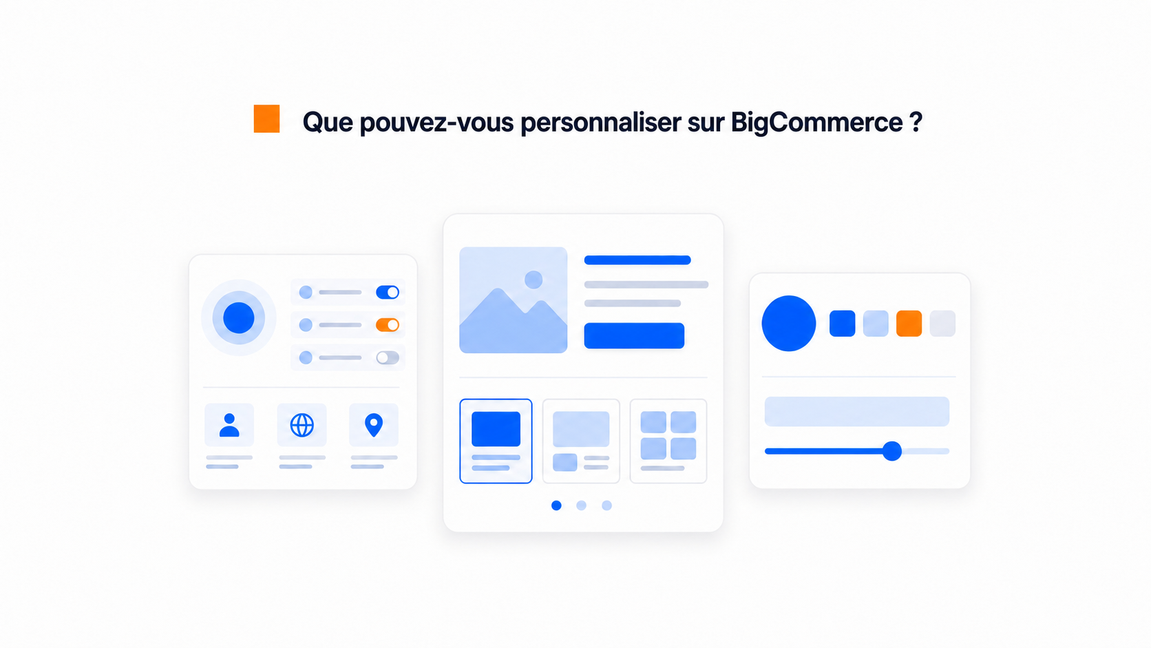 Illustration des options du widget vidéo pour les boutiques BigCommerce