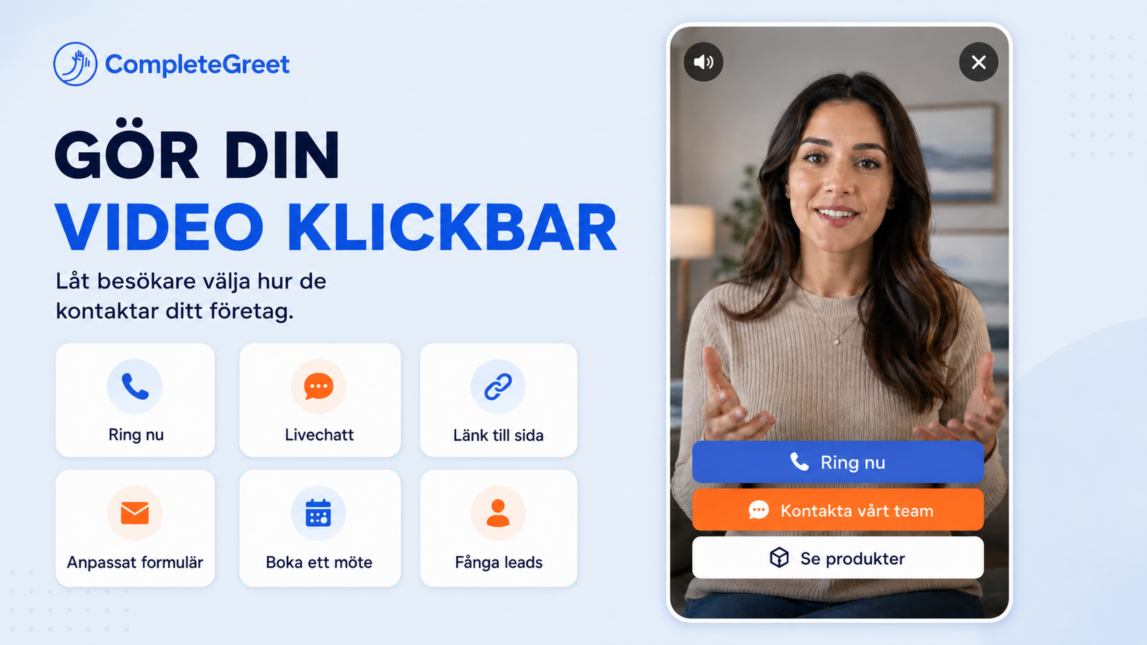 Videowidget för skönhets- och kosmetikföretag
