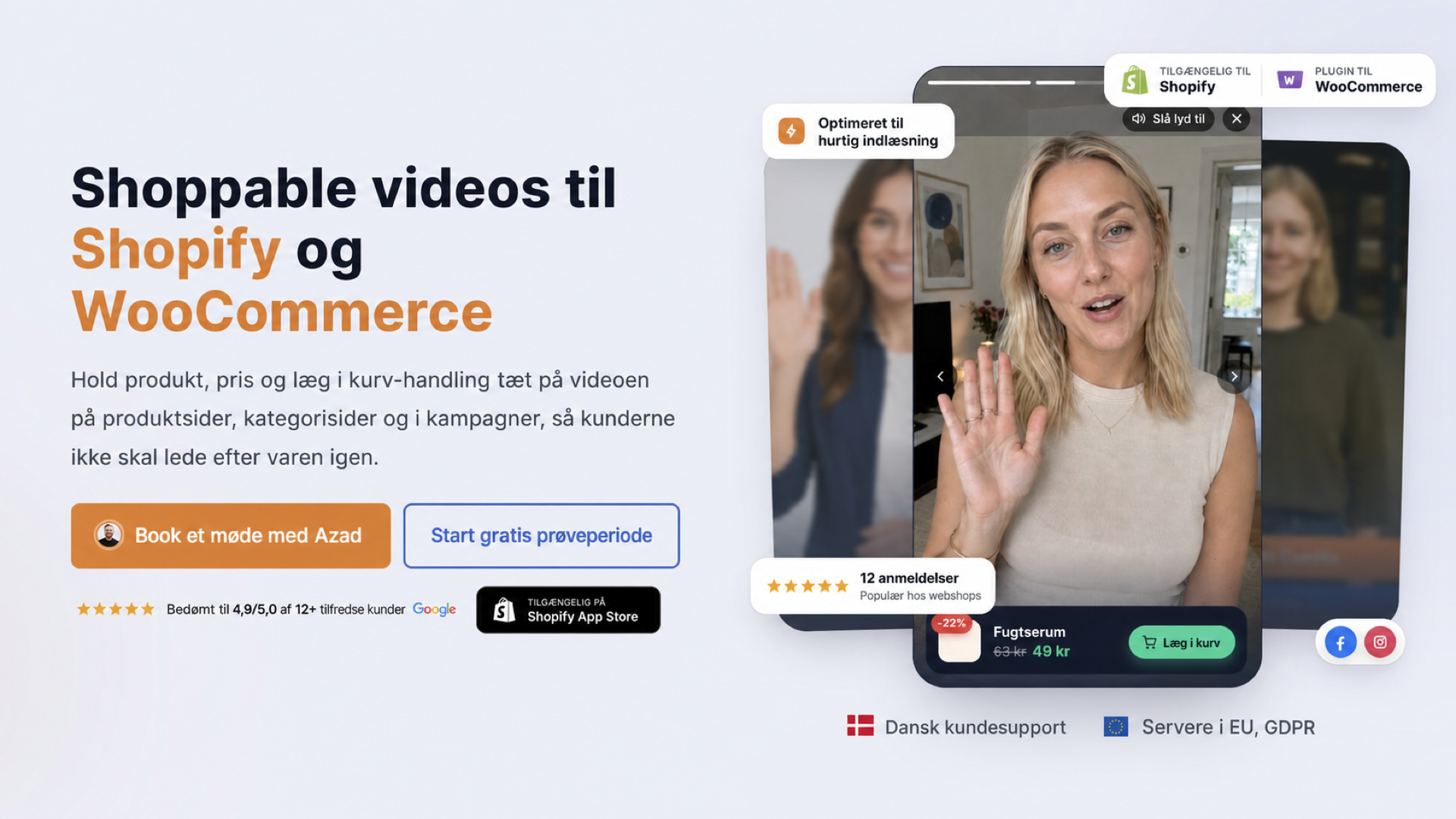 CompleteGreet-intro til shoppable videos på Shopify og WooCommerce