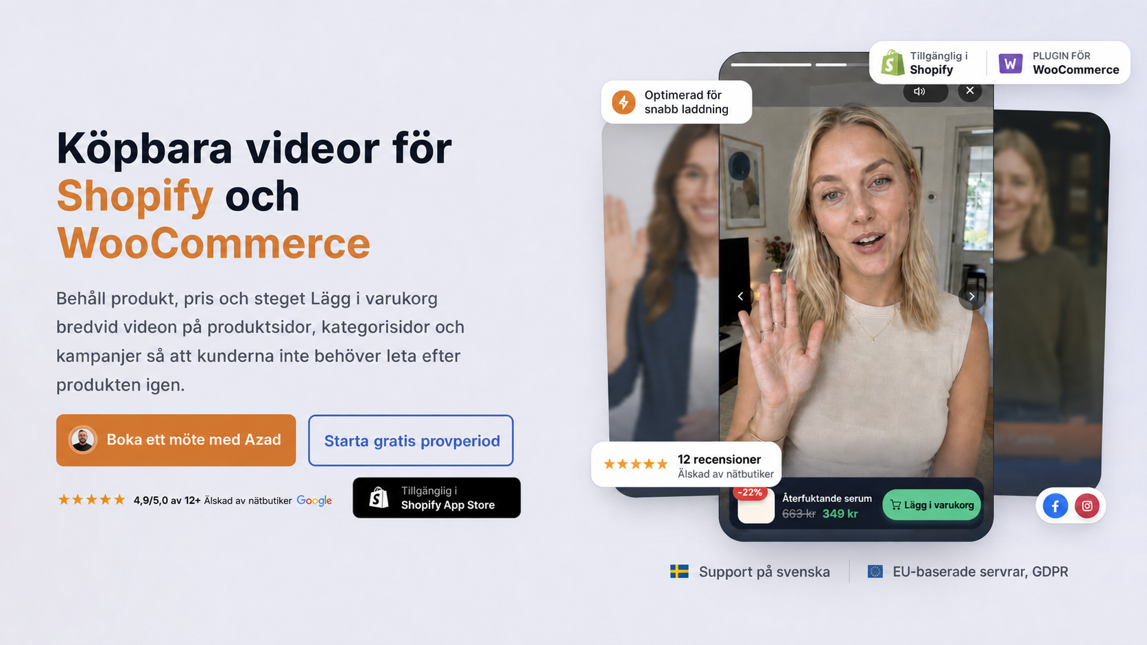 Merförsäljning och uppgradering med köpbar video
