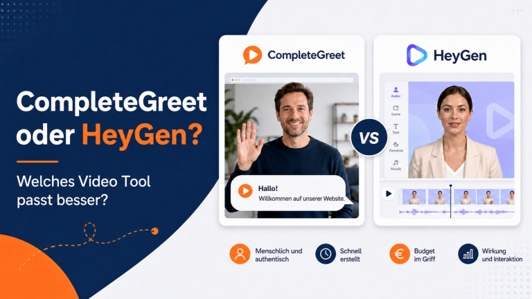 CompleteGreet oder HeyGen: Welches Video-Tool passt besser?