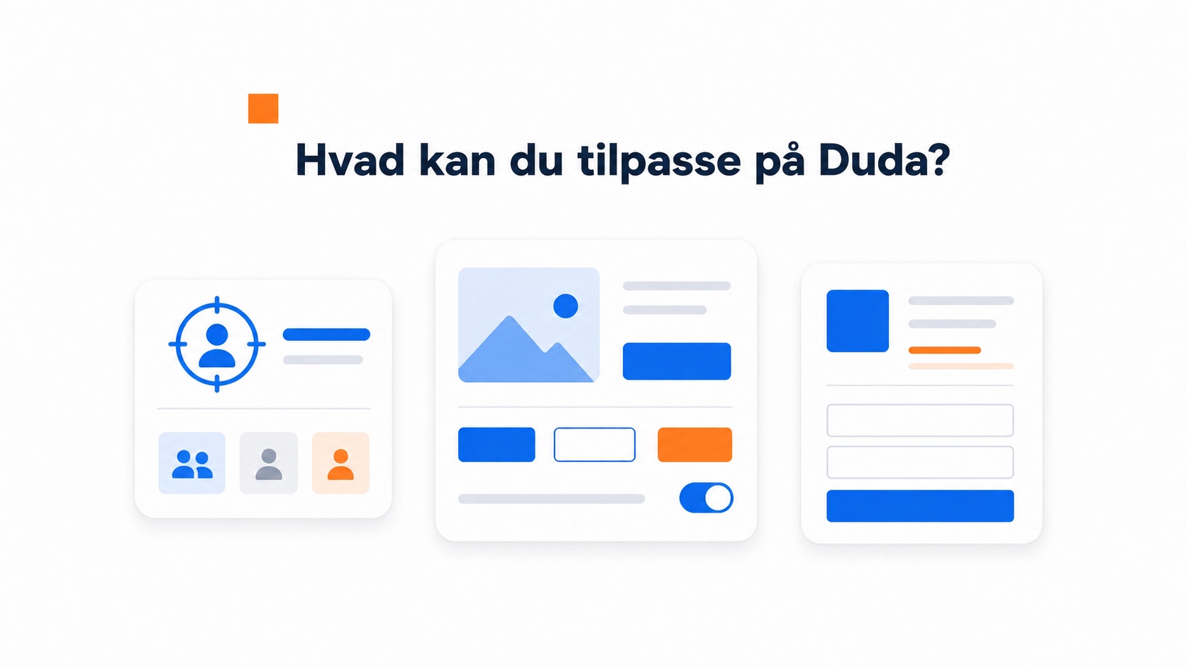 Sådan tilføjer du en videoboble til Duda 2 Illustration af tilpasninger i Duda