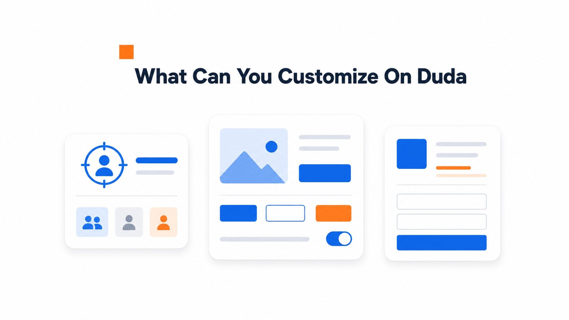 Comparison illustration for What can you customize on Duda