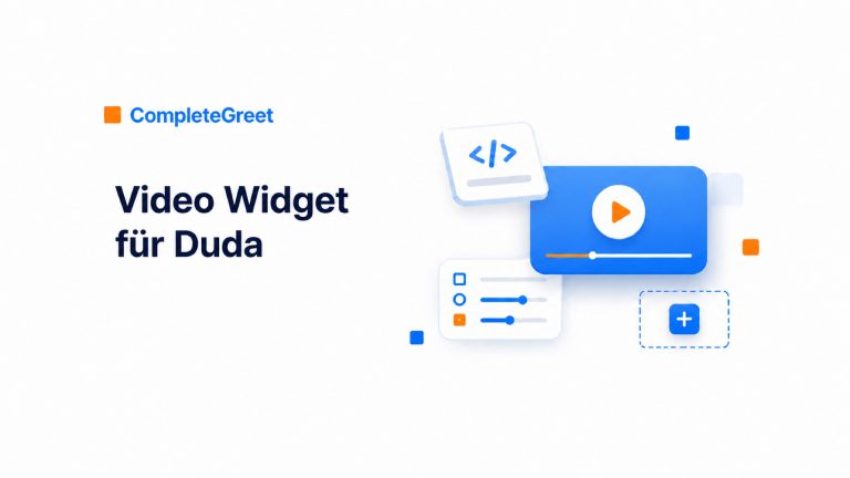 Video Widget zu Duda hinzufügen