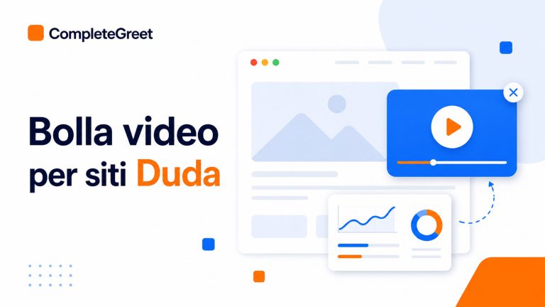 Come aggiungere una bolla video a Duda