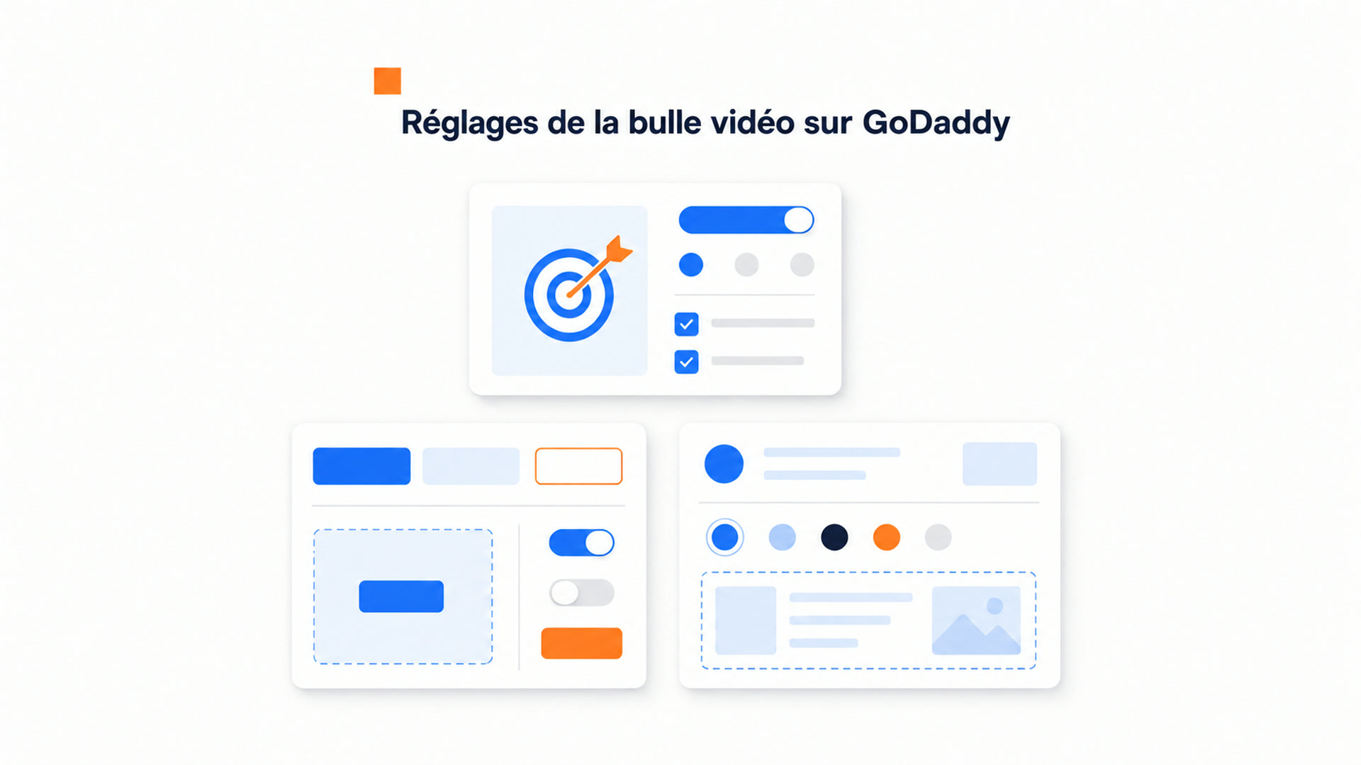 Options de personnalisation d’un widget vidéo GoDaddy