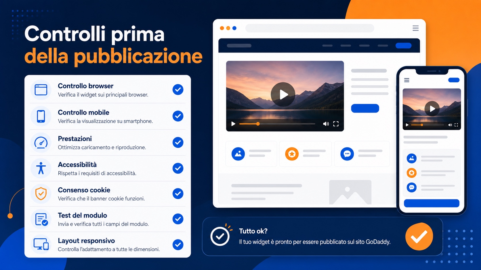 Installazione di un widget video su GoDaddy