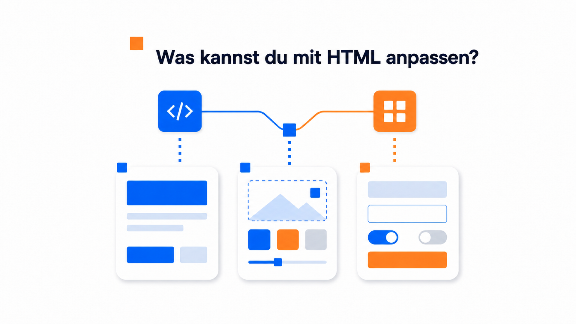 Vergleichsillustration für eine HTML-Videobubble