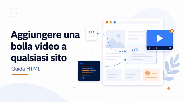 Come aggiungere una bolla video a qualsiasi sito HTML