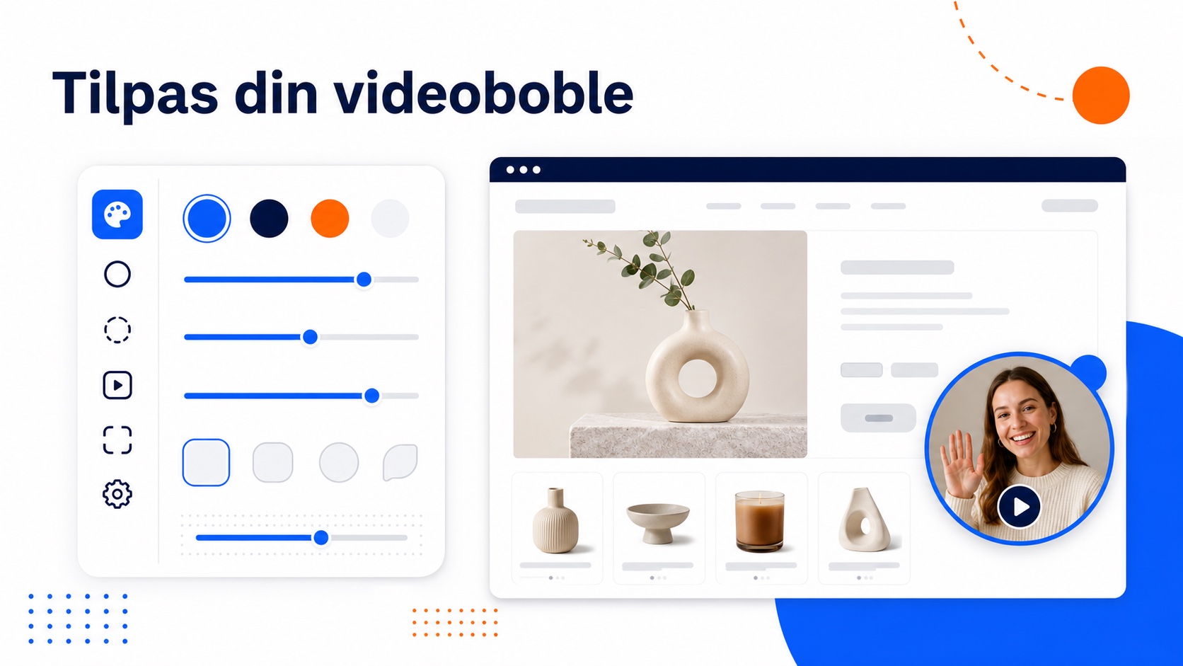 Videowidget til Shopify: Tillid møder handel 2 Illustration af tilpasning af videowidget i Shopify