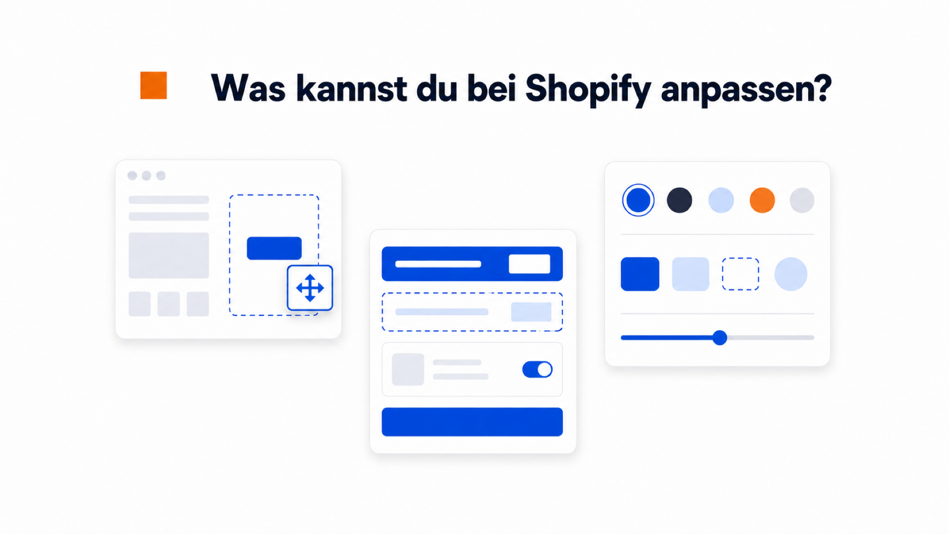 Vergleichsillustration für Anpassungen auf Shopify