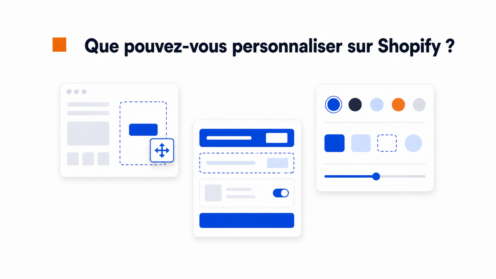 Illustration des options de personnalisation sur Shopify