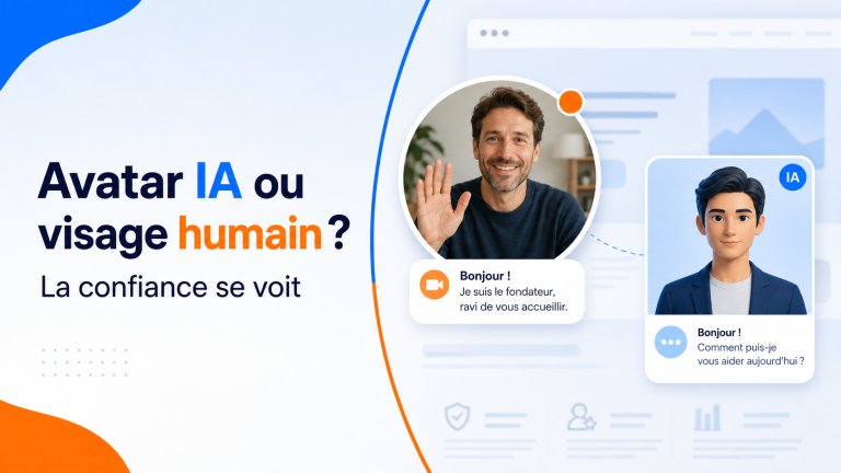 ¿Qué muestran los datos sobre avatares de IA y vídeo humano real en tu web?