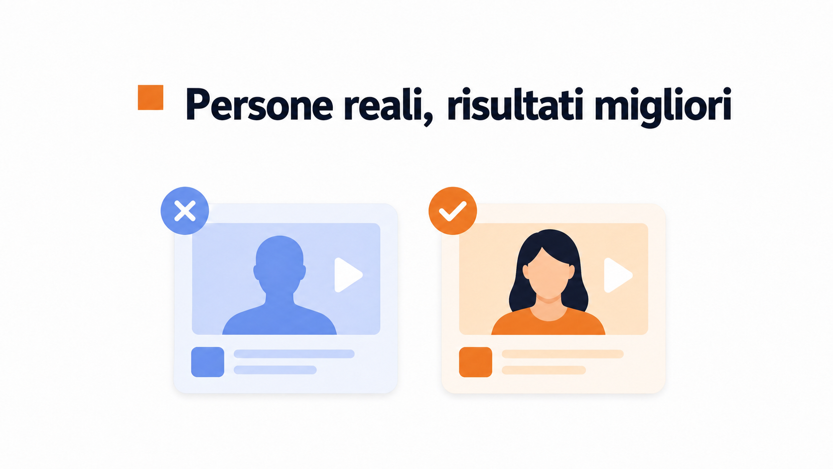 Avatar AI o video umano reale sul tuo sito 2 Illustrazione dell'impatto di avatar AI e video umano sui risultati