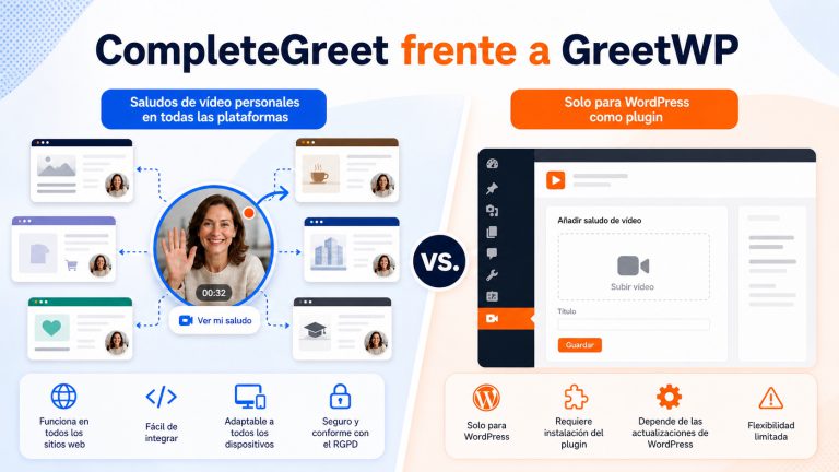CompleteGreet frente a GreetWP: ¿qué videowidget te conviene?
