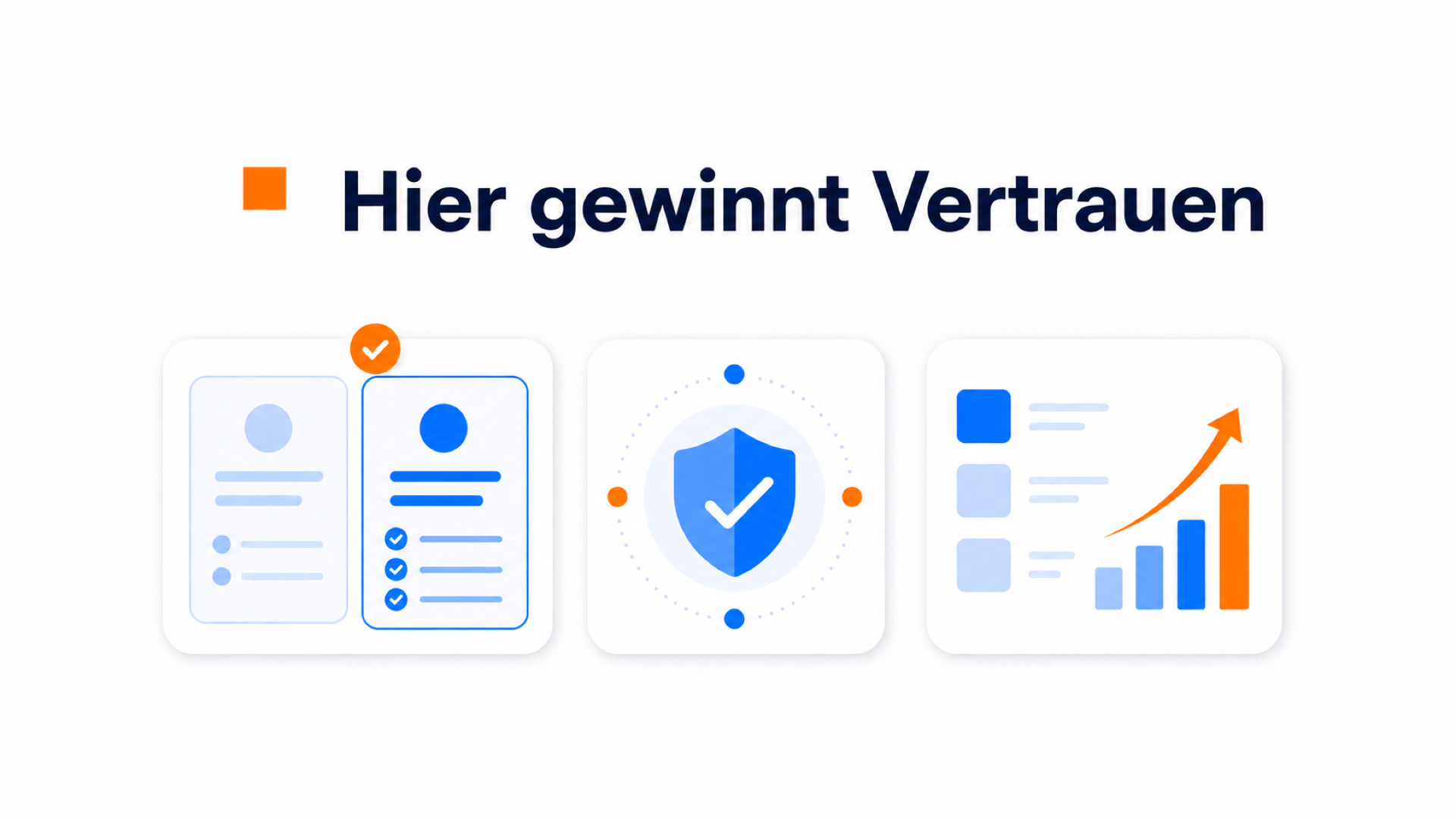 Illustration für Vertrauen auf der Website und Leadgenerierung