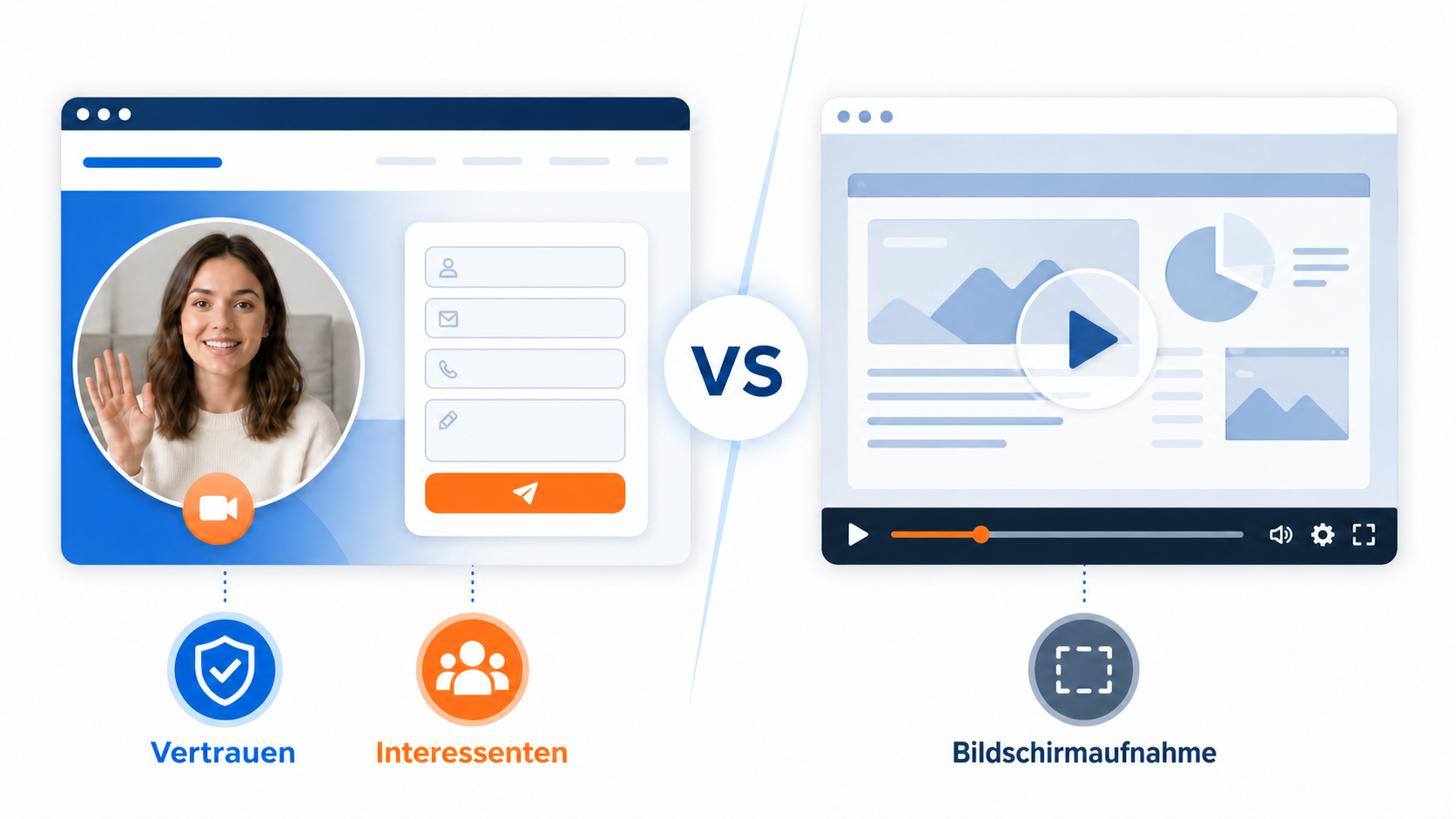 Illustration zu Website-Vertrauen und Leadgenerierung