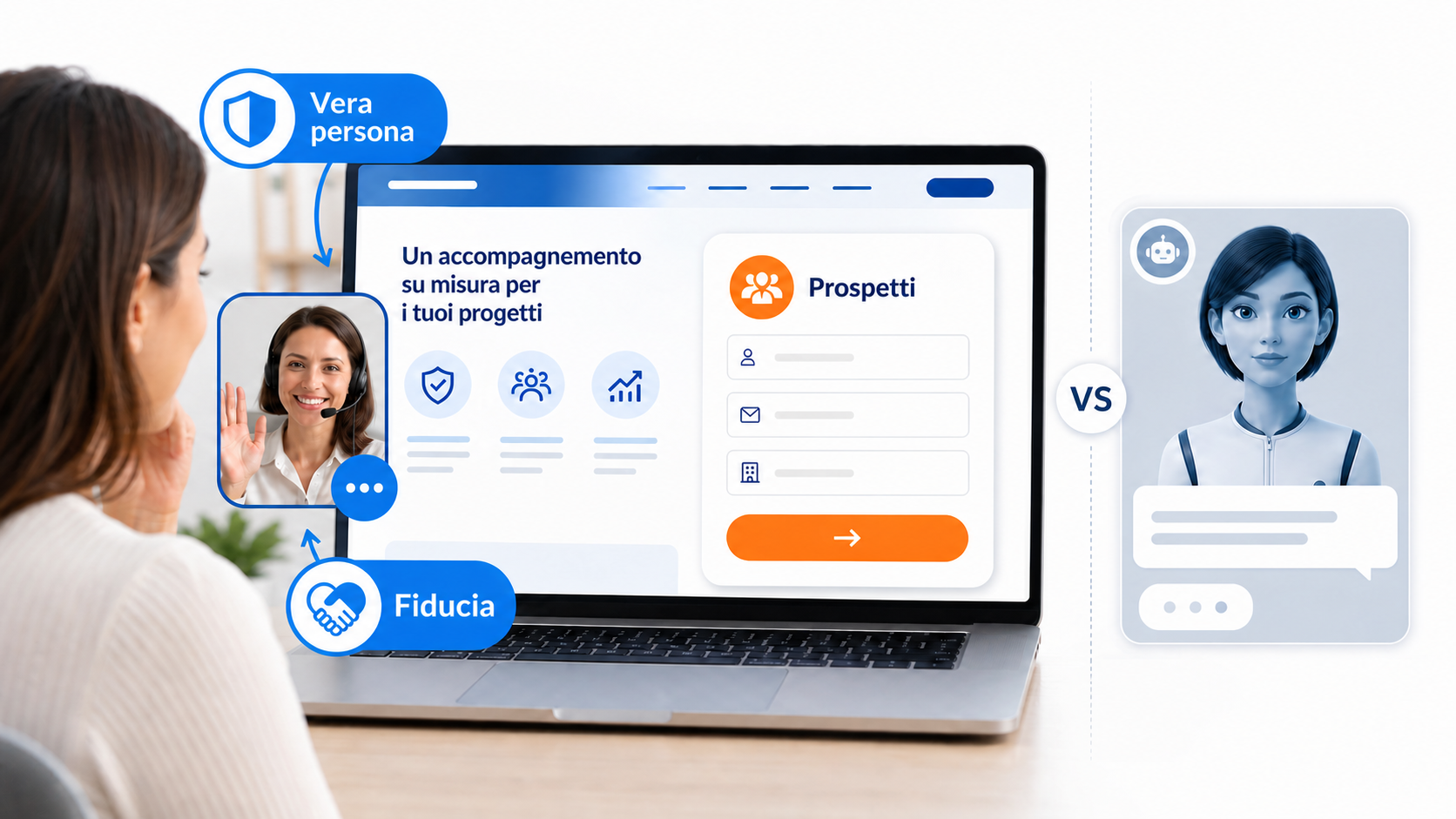 CompleteGreet o Tavus: quale strumento video scegliere? 3 Illustrazione del caso d'uso per fiducia sul sito e generazione di contatti