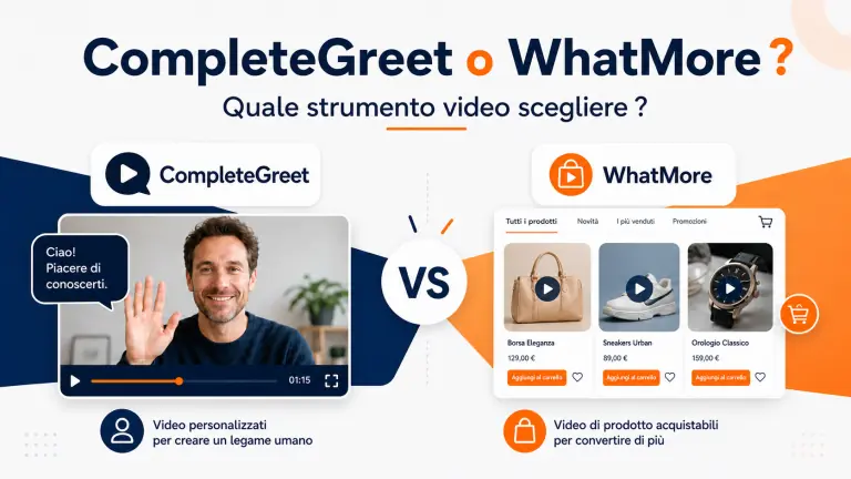 CompleteGreet o WhatMore: quale widget video scegliere?