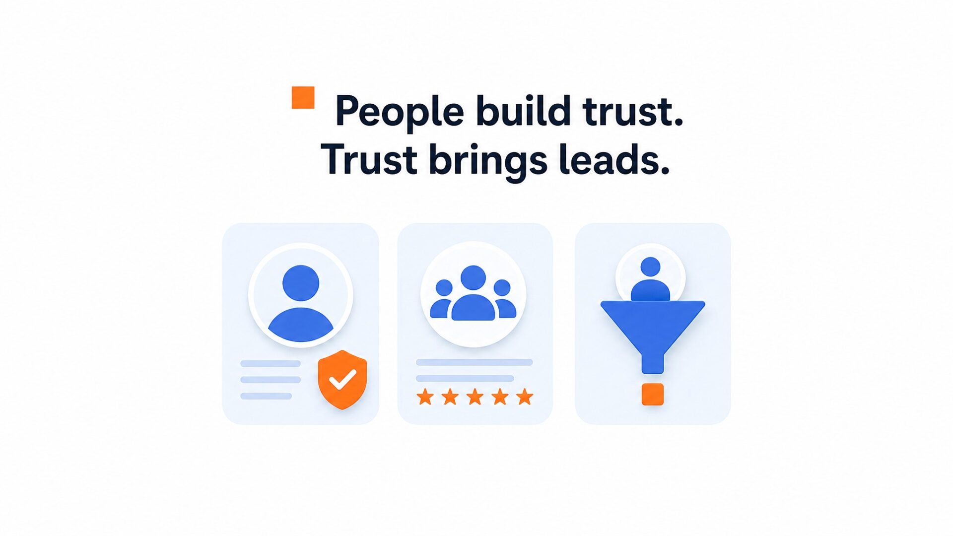 Use case illustration for Which one is better for website trust and lead generation