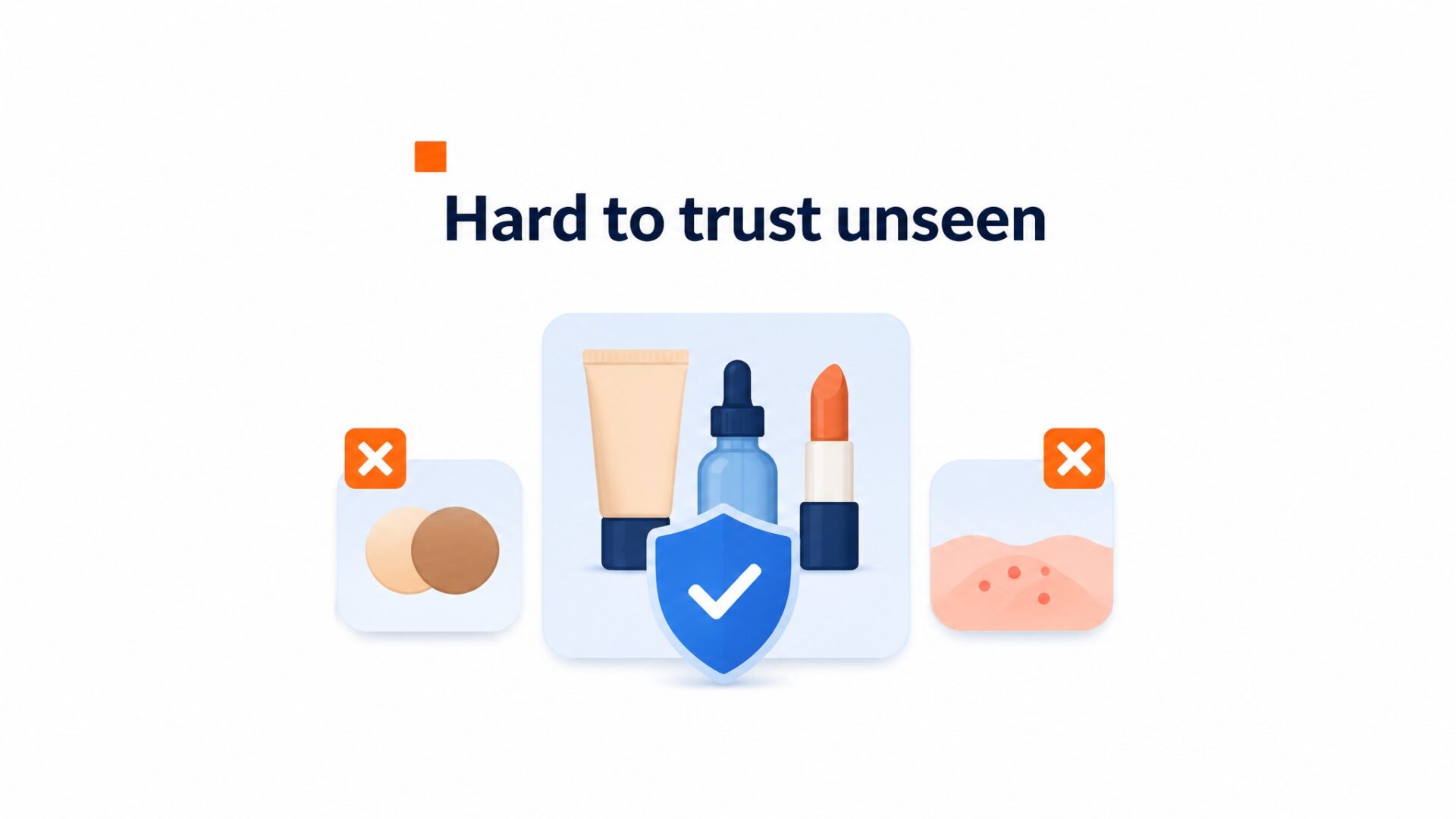 Videowidget til skønheds- og kosmetikbrands 1 Tillidssignaler på en produktside for skønhed med en CompleteGreet-videoboble