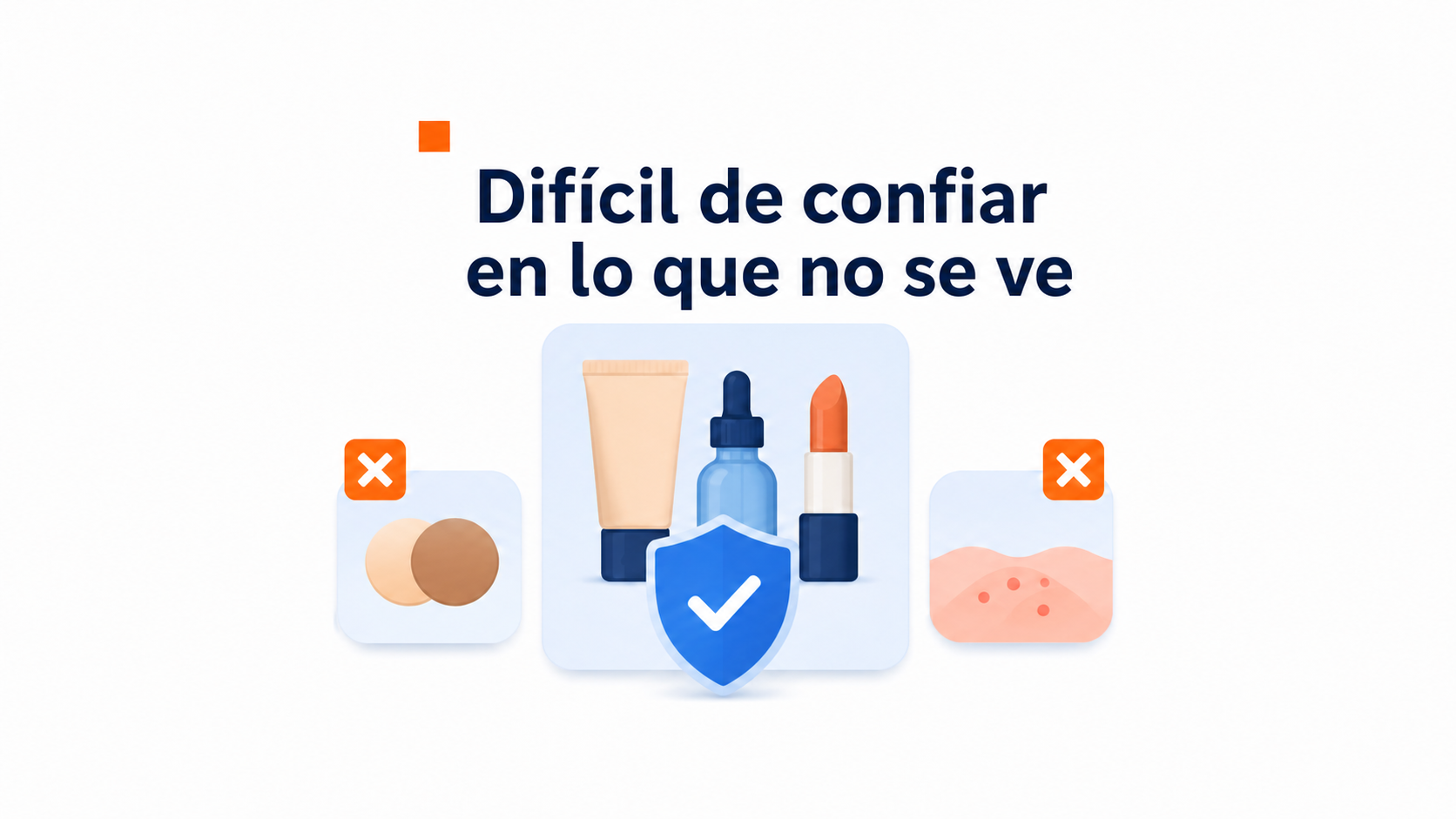 Videoburbuja para marcas de belleza y cosmética 1 Señales de confianza de un producto de belleza mostradas con una videoburbuja de CompleteGreet