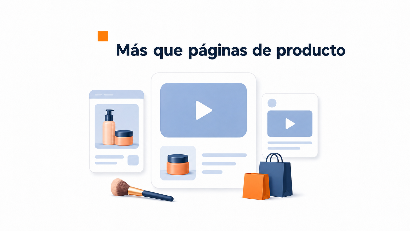 Videoburbuja para marcas de belleza y cosmética 4 Tienda online de belleza con una videoburbuja junto al área del producto