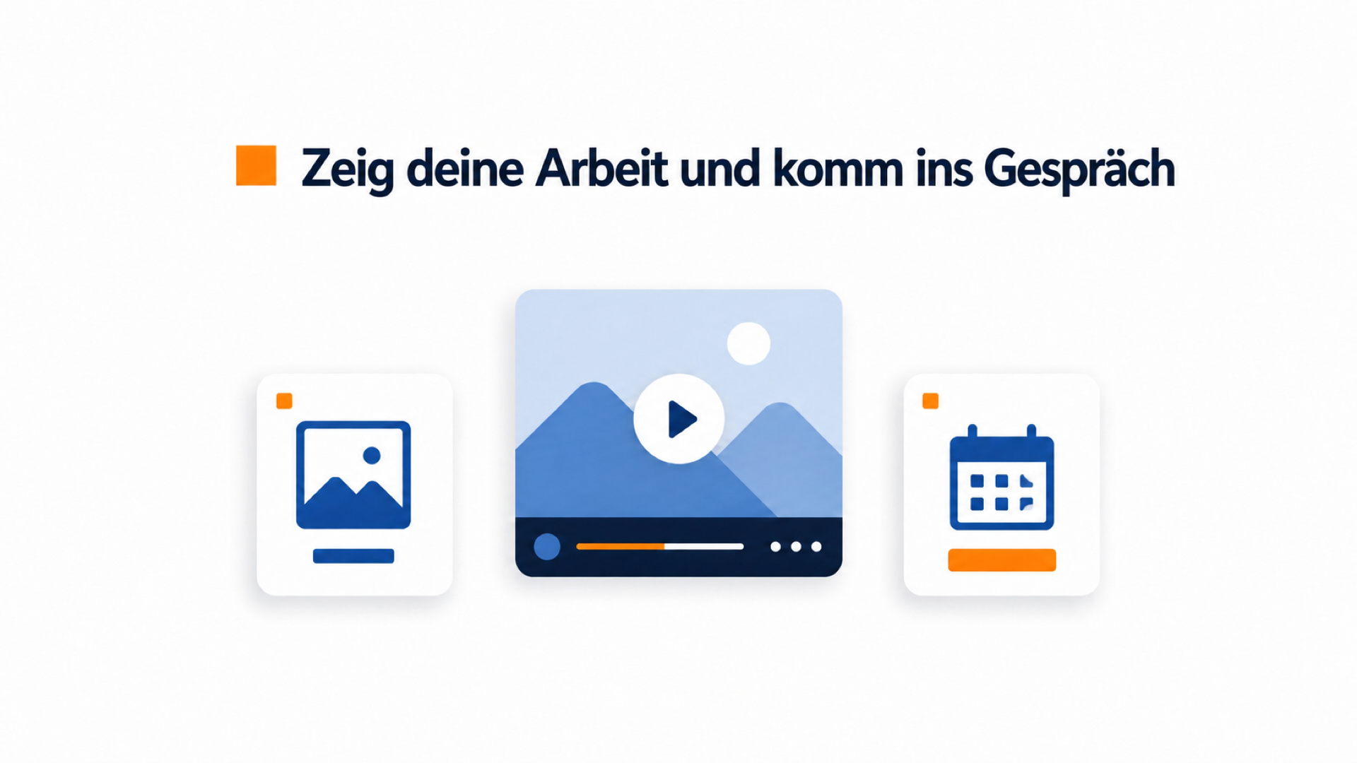 Video-Bubble für Fotografen und Kreativstudios 2 Video-Begrüßung im Vergleich zu einer stillen Portfolioseite