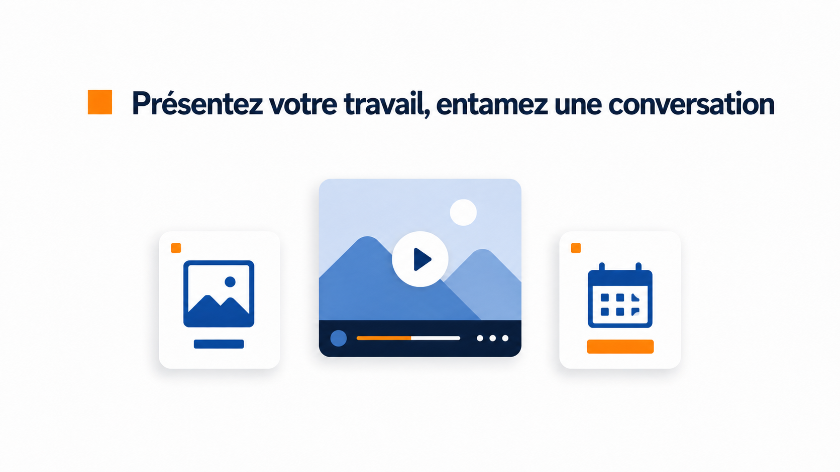 Accueil vidéo comparé à une page de portfolio silencieuse