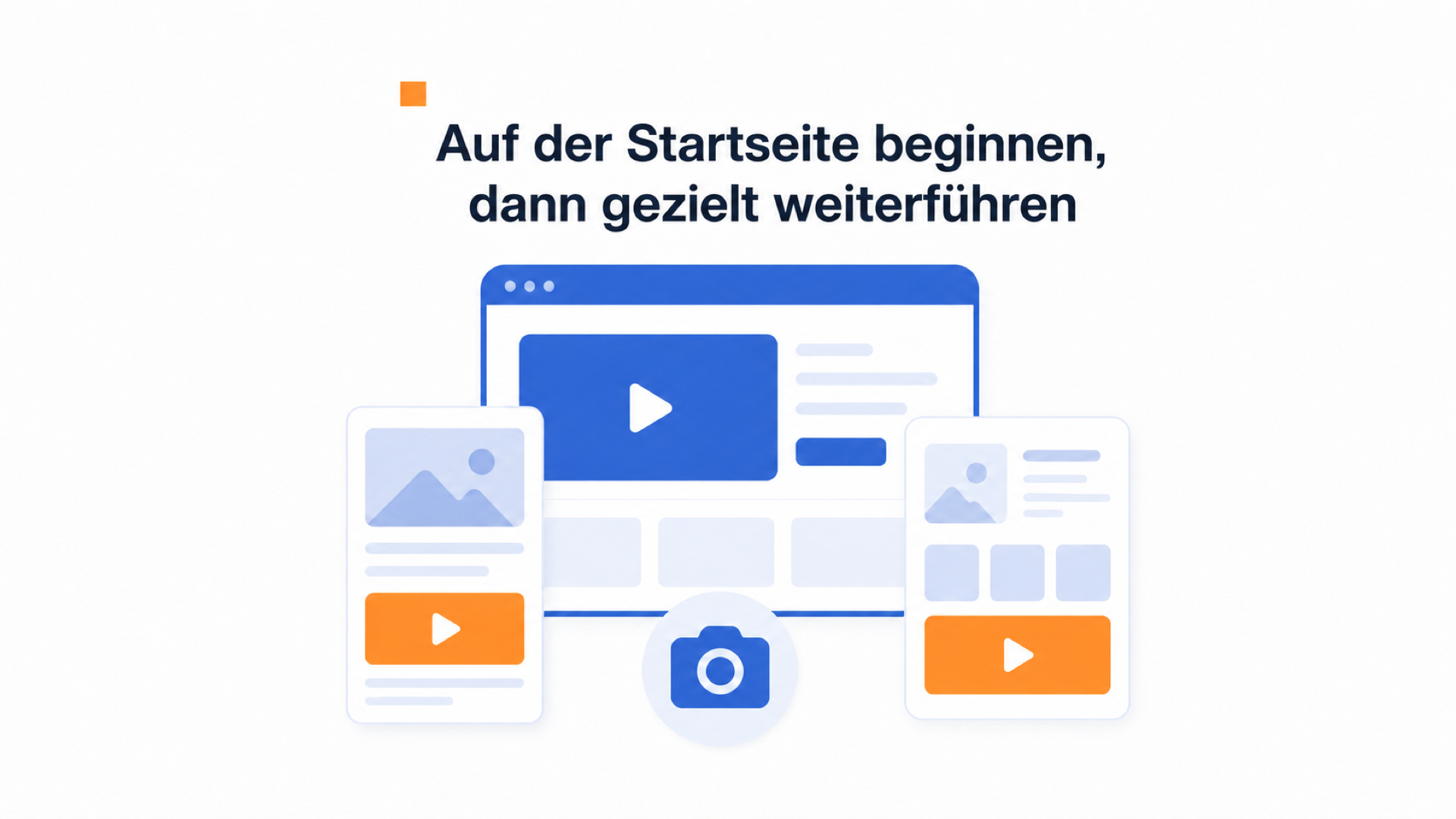 Video-Bubble für Fotografen und Kreativstudios 3 Illustration zur Video-Platzierung auf der Website eines Fotografen oder Kreativstudios