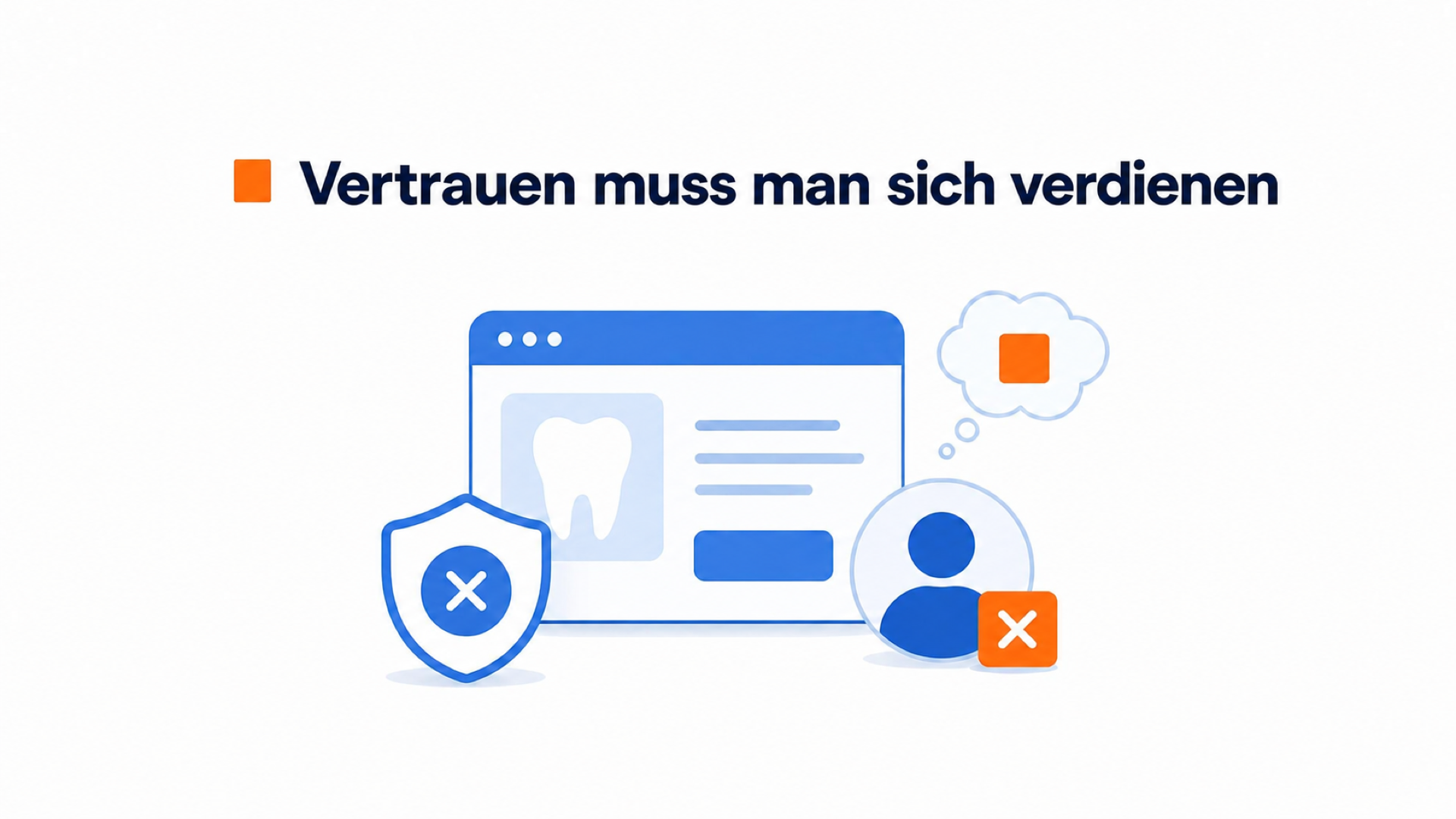 Video-Widget für Zahnarztpraxen 1 Vertrauenssignale auf der Website einer Zahnarztpraxis mit Videobubble