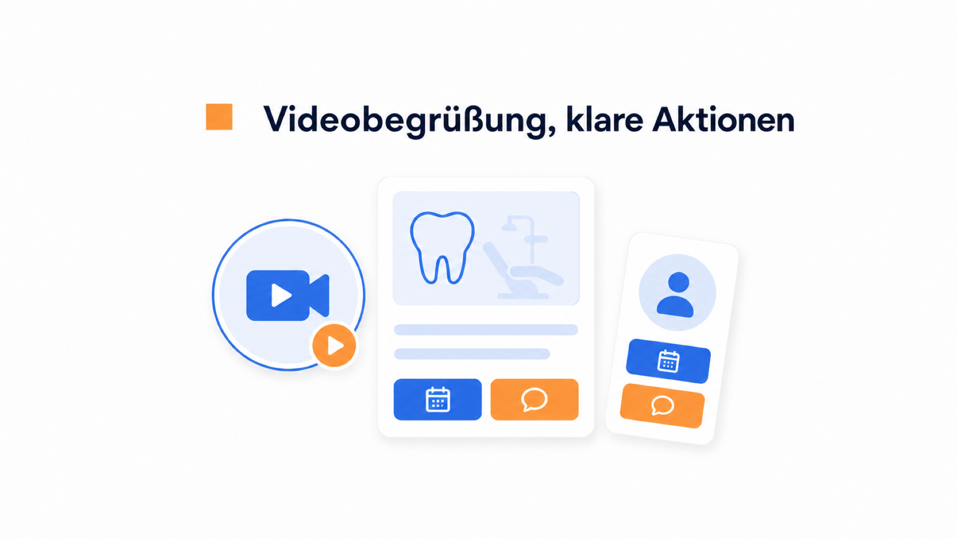 Video-Widget für Zahnarztpraxen 2 Video-Widget für Zahnarztpraxen mit Produkt- und Buchungsaktionen