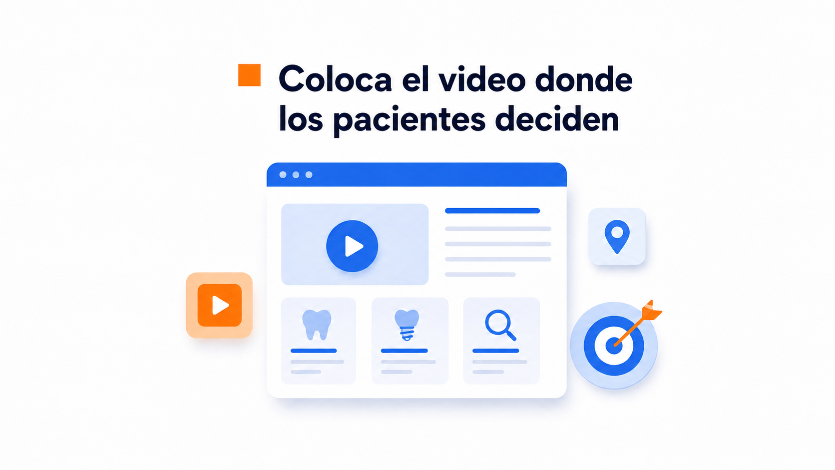 Dónde colocar un vídeo en el sitio web de una clínica dental