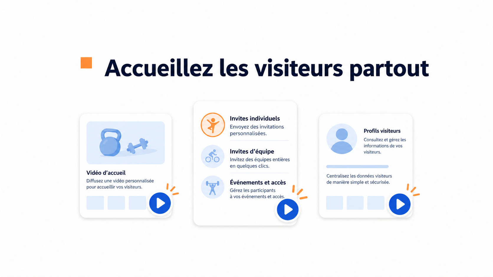 Illustration comparative du fonctionnement des widgets vidéo pour le fitness