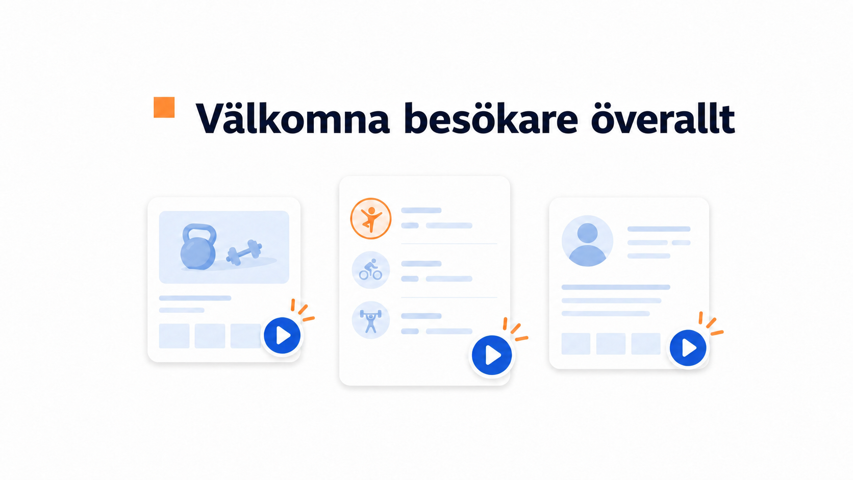 Videowidget för träningsstudior och personliga tränare