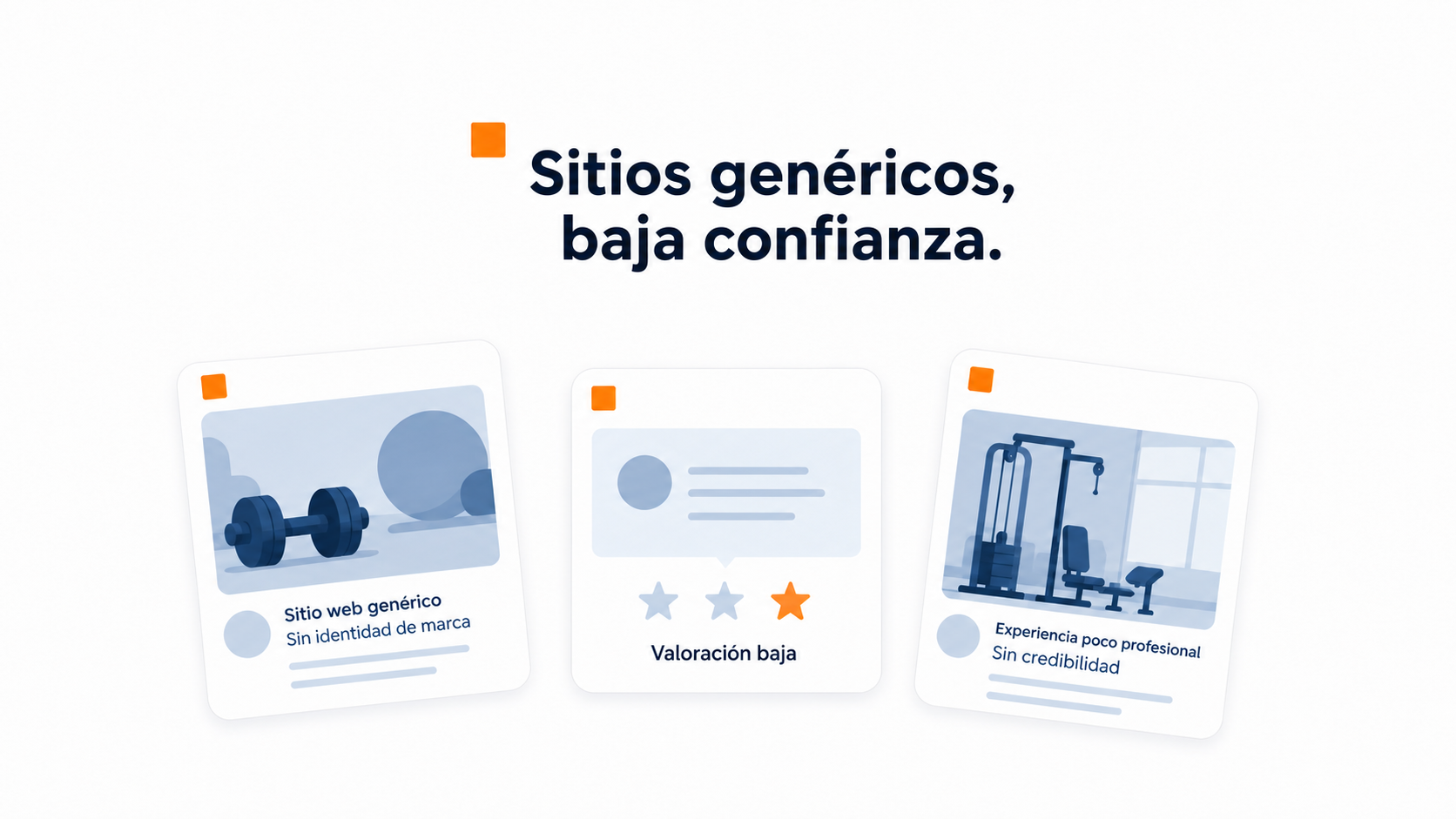 Señales de confianza en sitios de estudios de fitness y entrenadores personales