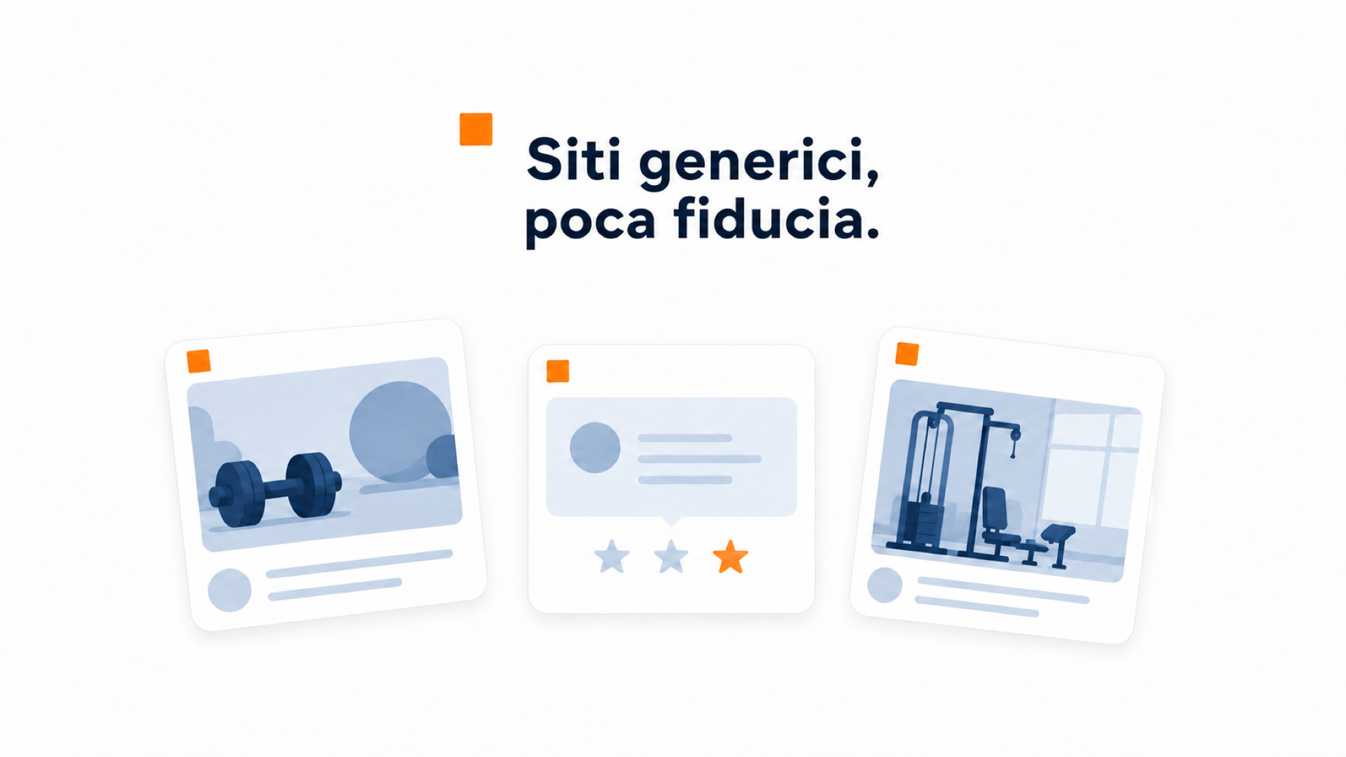 Illustrazione sulle difficoltà di fiducia dei siti fitness