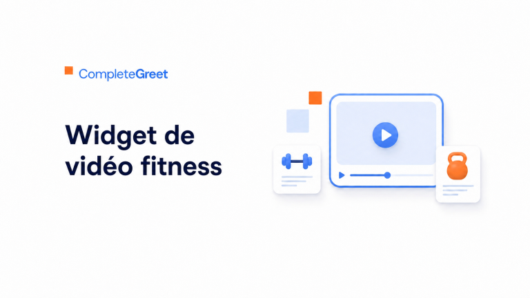 Widget vidéo pour studios de fitness et coachs sportifs