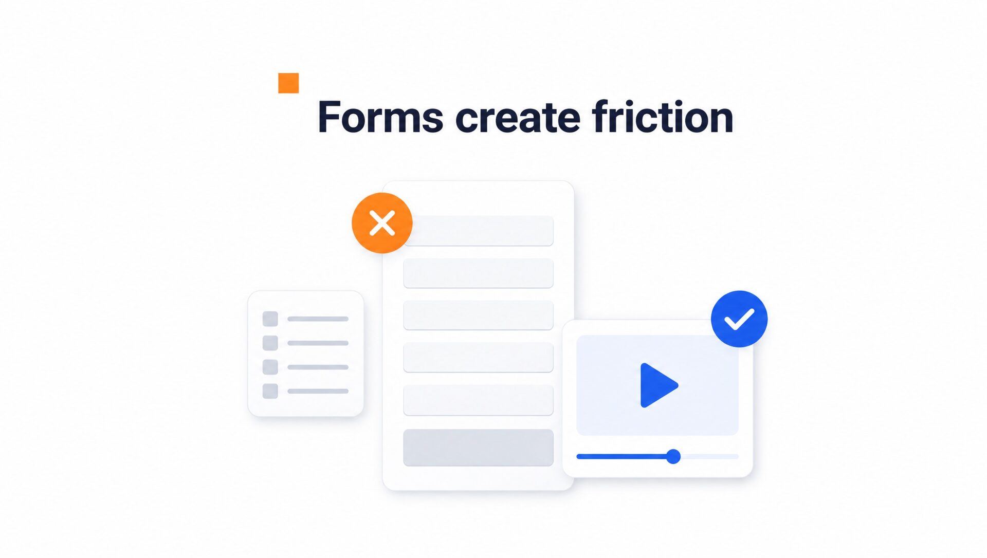 A contact form introduced by a personal video greeting