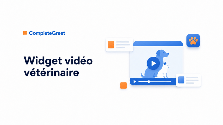 Widget vidéo pour les cabinets vétérinaires