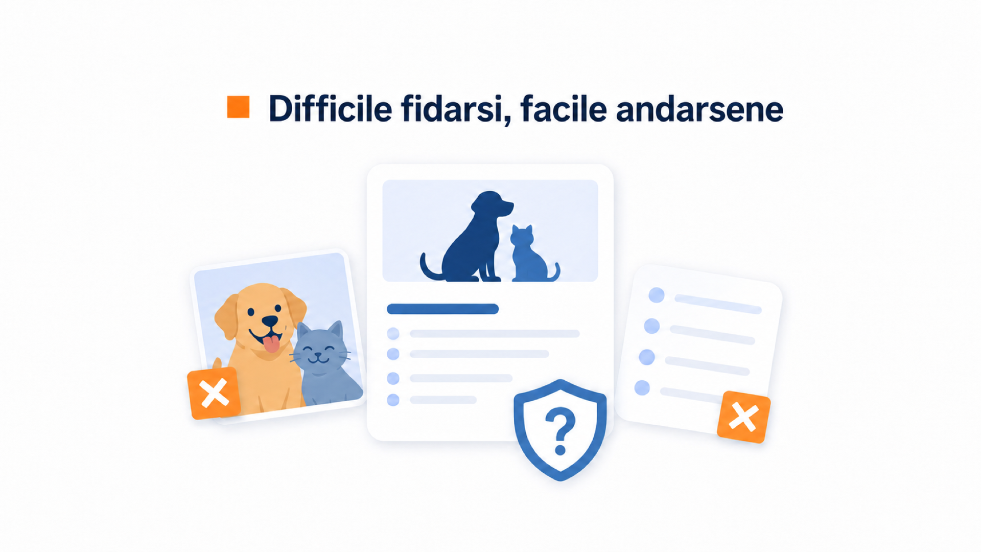 Illustrazione dei segnali di fiducia per studi veterinari