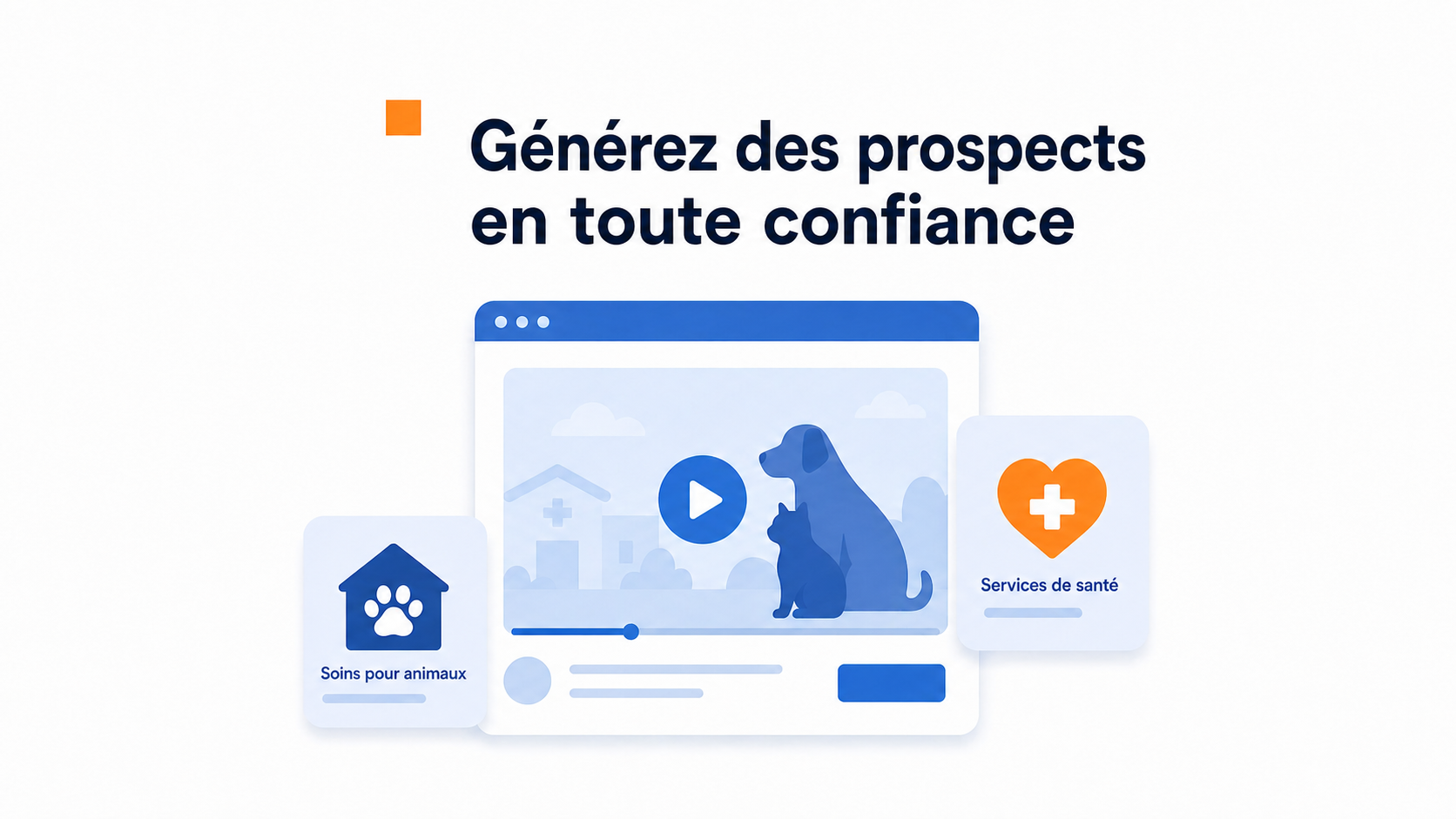 Illustration du placement d’une vidéo sur le site d’un cabinet vétérinaire