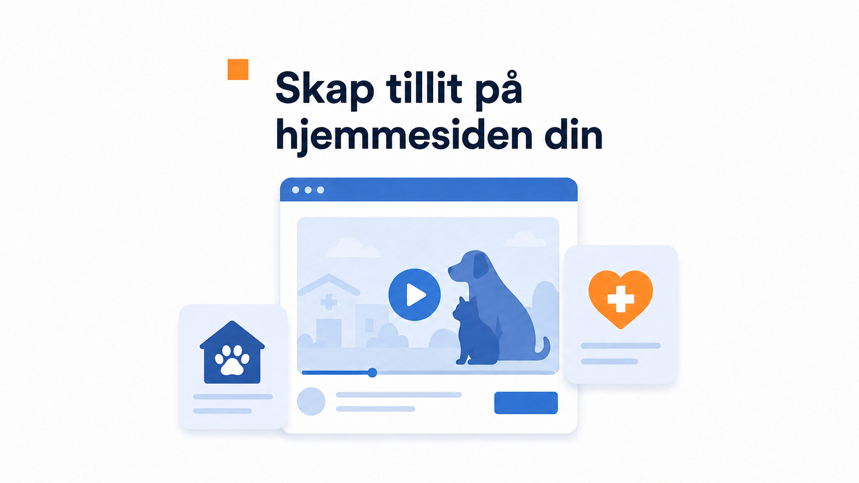 Illustrasjon av plasseringen av video på en veterinærklinikk