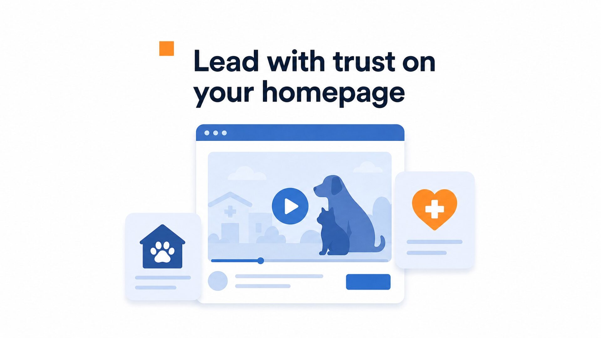 Concept illustration for Where should you place video on a Veterinary Practices website