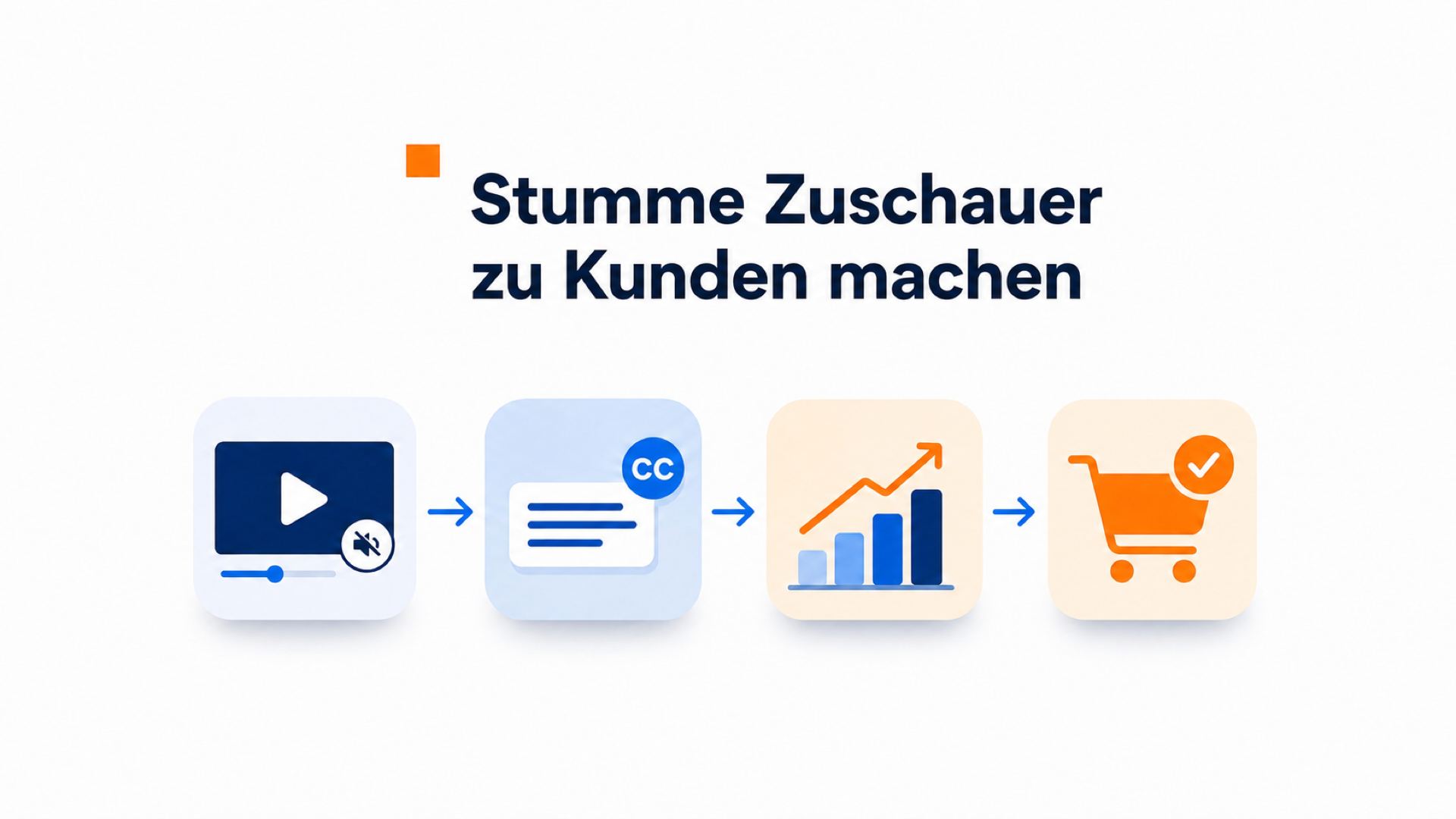 Illustration einer Person, die ein untertiteltes Website-Video verfolgt