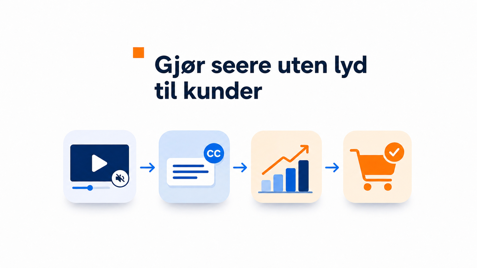 Illustrasjon av en besøkende som følger en tekstet video på et nettsted