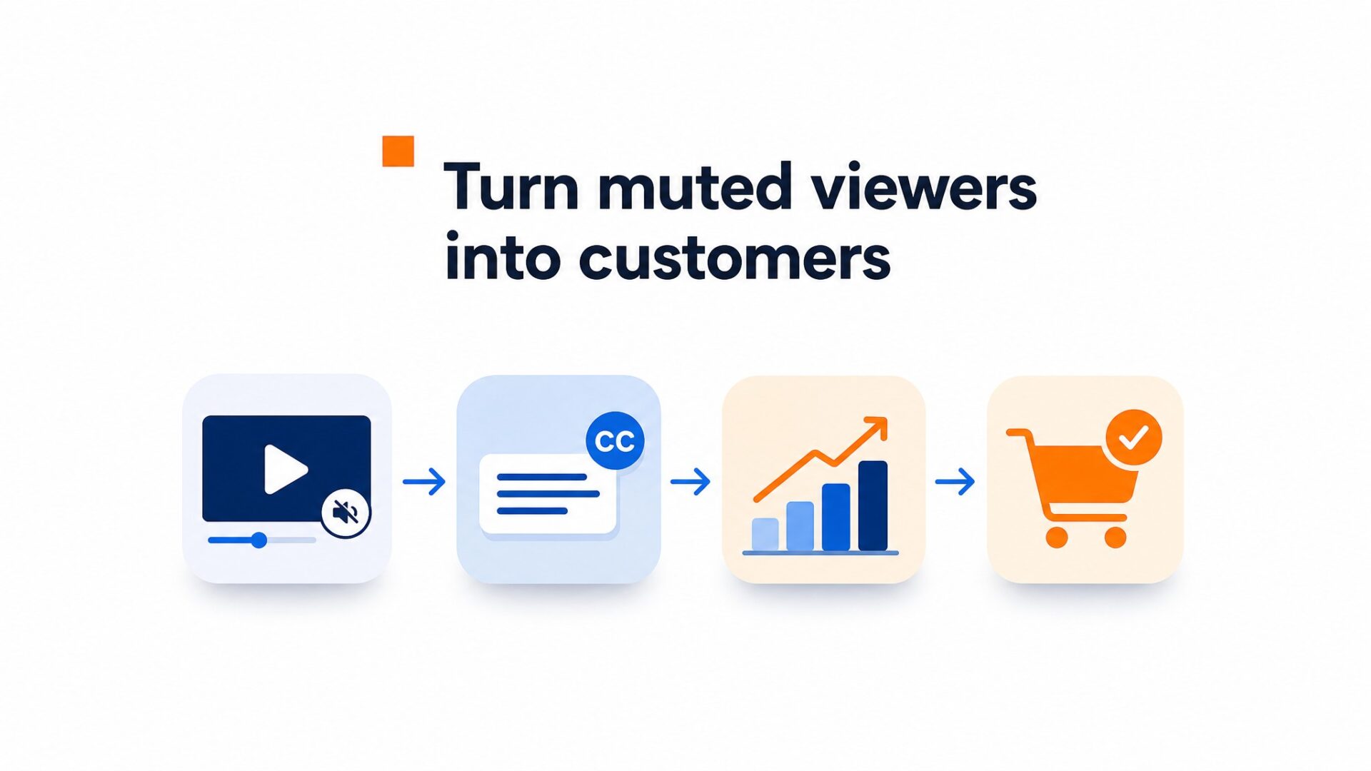 Illustration of a viewer following a captioned website video